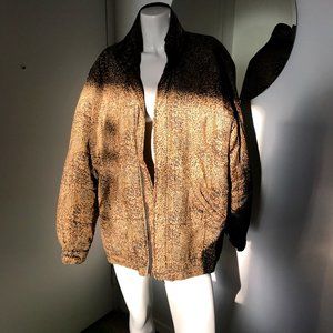 Silk Leopard Bomber Jacket
